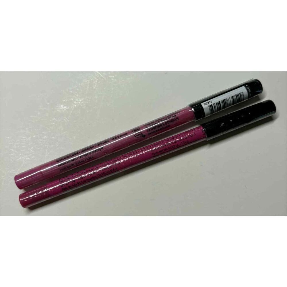 NYX Slide On Glide On Stay On Waterproof Lip Liner SLLP13 Disco Rage Lot of 2